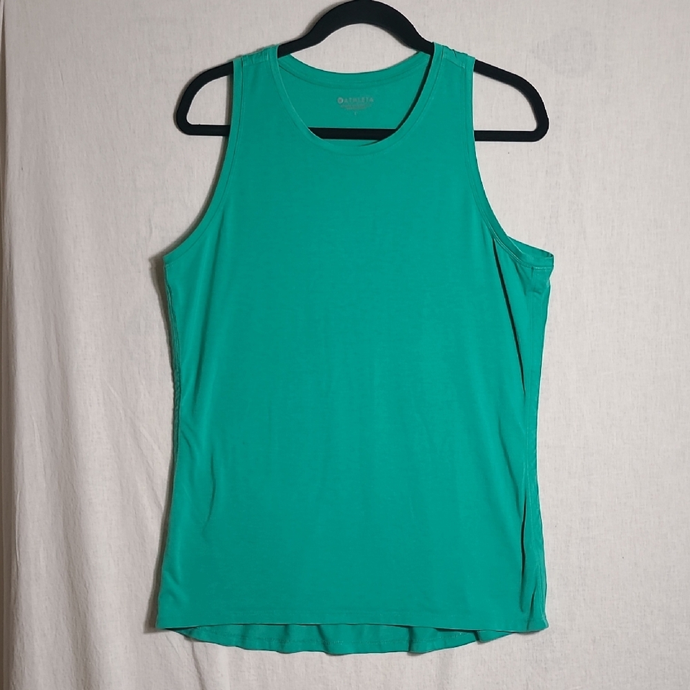 Athleta Breezy Green Tank Top Size Large